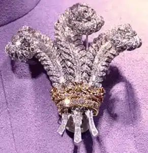 Prince of Wales feather brooch