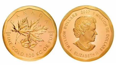 $1 Million Gold Canadian Maple Leaf (2007)