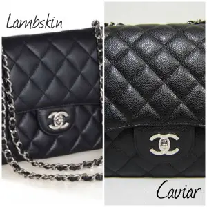 chanel lambskin vs caviar