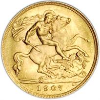 Χρυσή λίρα Edward VII 1902 πίσω όψη