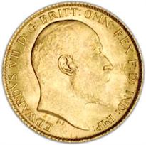 Χρυσή λίρα Edward VII 1902 μπροστά όψη